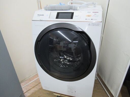 JAKN3214/1ヶ月保証/ドラム式洗濯乾燥機/洗濯10キロ/乾燥6キロ/左開き/タッチパネル/槽洗浄/パナソニック/Panasonic/NA-VX9600/中古品/