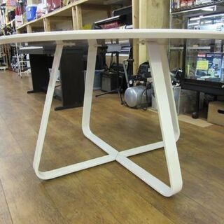 あずま工芸 クロップ ダイニングテーブル TDT-1891 直径120㎝ ホワイト