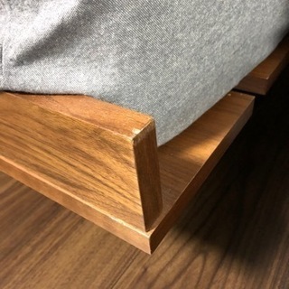 ニトリフレイウォールナットベッドフレームすのこシングルセミダブル