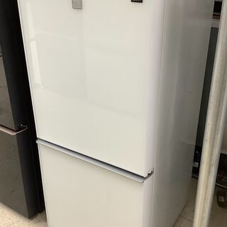 SHARP/シャープ 2ドア冷蔵庫 ガラスドア 137L SJ-G14E4-W 2017年製