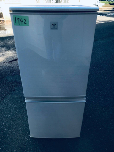 1742番シャープ✨ノンフロン冷凍冷蔵庫✨SJ-PD14A-C‼️