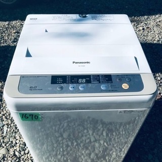 ①1670番 Panasonic✨全自動電気洗濯機✨NA-F60B8‼️ ①1670番 Panasonic✨全自動電気洗濯機✨NA-F60B8‼️