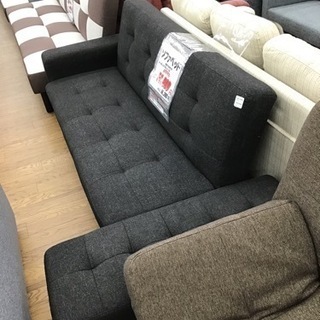 KJ-67【ご来店頂ける方限定】ソファベッド グレー 収納付き