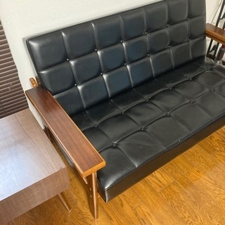 ★①カリモク karimokuオールドカリモク ヴィンテージソファ 革張り 本革 ☆①カリモク karimokuオールドカリモク ヴィンテージソファ 革