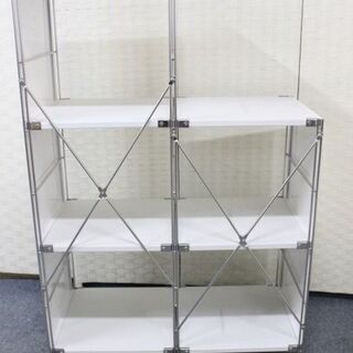 ※数日限定出品　無印　スチールラック シルバー キャスター付き 無印良品(MUJI)の人気のスチールユニットシェルフ/キャスター付きです