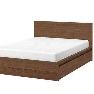Malm Bed Frame Queen Size & Hovag Spring Mattress - Firm