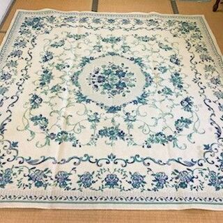 ★USED・ベルギー製の絨毯(じゅうたん)・ラグ・カーペット・1...