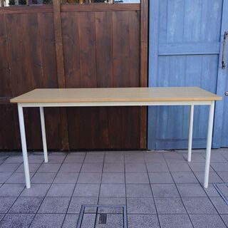 【送料込】無印良品：タモ材パーソナルデスク 稀少なタモ材を使用した無印良品のパーソナルデスク。シンプルで