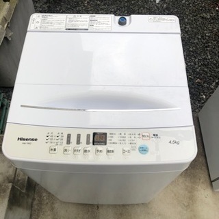 ハイセンス　2021製　洗濯機　4.5キロ