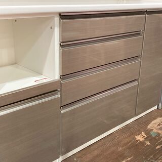ニトリ｜ラピス｜上置き収納付スライド扉キッチンボード