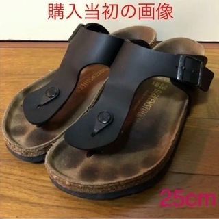 BIRKENSTOCK サンダル 黒 39 25cm かなり状態...