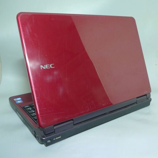 即使用可 レッド 赤 ノートパソコン 中古良品 15型ワイド NEC PC