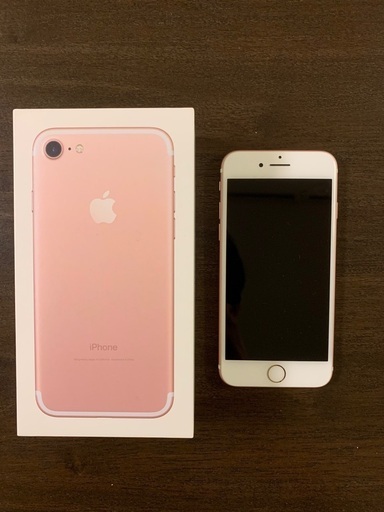 【中古・美品】Apple SIMフリー iPhone7  32GB(ローズゴールド)