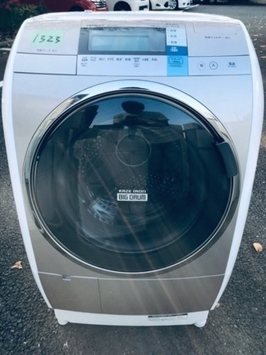 日本初の ④‼️ドラム式入荷‼️10.0kg‼️ ✨乾燥機能付き✨1323番 HITACHI✨日立電気洗濯乾燥機✨BD-V9600L‼️ 洗濯機