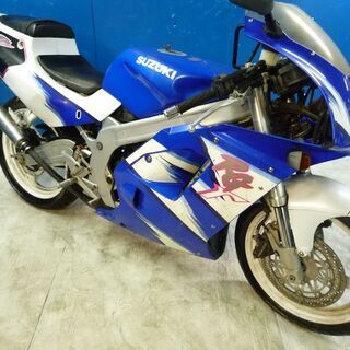 SUZUKI RG125ガンマ 白/青 格安提供車 格安配送キャ...