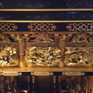 ■5852■愛知発引取限定■仏壇 生抜き済み 精抜き済み 仏具付き 横約66cm 高さ約137cm