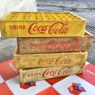 ビンテージ　コカコーラ　ボトルケース　４個セット　ドリンク　古い　雑貨