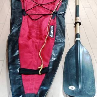 ✕譲渡済✕　　　　　　 PAYANCA EX フォールディングカヤック(全長約4m x全幅約70cm、バッグ収納時約110x50x40cm、重量約25kg)　メタル3分割パドル、ビルジポンプ・インフレーターポンプ・もやいロープ・キャリー用バックパック付属 ✕譲渡済✕ PAYANCA EX フォールディングカヤック(全長約4m x全幅約
