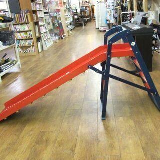折りたたみ すべり台 APPLE TALK 赤×青 木製滑り台 子供 幼児 玩具 遊具 オブジェ 札幌 厚別店