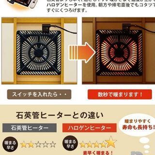 こたつテーブル継脚式 120㎝長方形 手元コントローラー付 ナチュラル MYK-T120NA