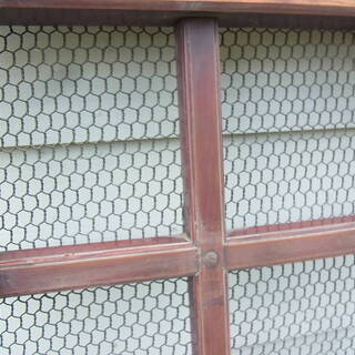 古い蔵戸 レトロ建具 鉄網 戸