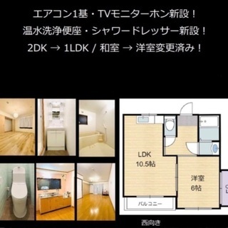 ☆敷金礼金ゼロ☆最寄寺田町駅オール洋室1LDK☆無料wifi☆リ...