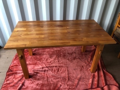 unicoウニコ 希少廃盤品 テーブル チーク材 木製 机 ダイニングテーブル