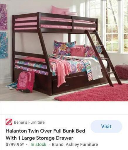 ashley twin over full bunk bed! アシュリーの2段ベッド ロフトベッド