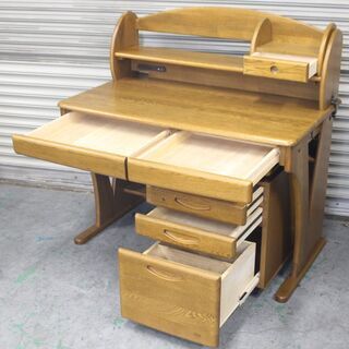 T932) 浜本工芸 学習机 勉強机 ワゴン デスク セット 机 子供部屋 家具 インテリア