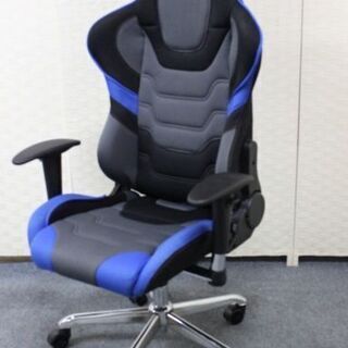 バウヒュッテ ゲーミングチェア プロシリーズ  ハイバック リクライニング RS-800RR-BU ブルー Bauhutte 椅子 中古家具 店頭引取歓迎 R4358)