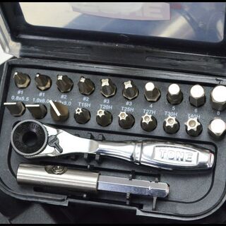 中古 トネ TONE 3/8 63点 コンビネーションツールセット K600 差込角 9.5mm ラチェットセット他