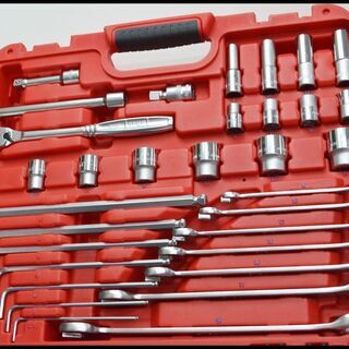 中古 トネ TONE 3/8 63点 コンビネーションツールセット K600 差込角 9.5mm ラチェットセット他