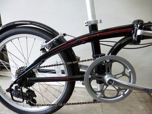 【自社配送は札幌市内限定】tern/ターン 折りたたみ自転車 LINK B7/リンクB7 20インチ 7段変速 ブラック×レッド 美品【USED】