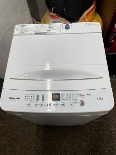 全自動電気洗濯機　HW-T55D 7410円