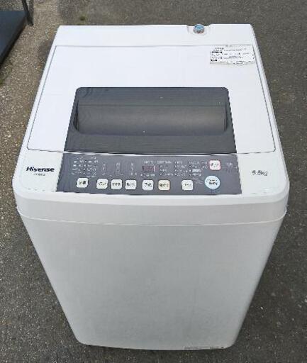 ハイセンス　Hisense　洗濯機　5.5k   HW-E5502   2018年式　6ヶ月保証付