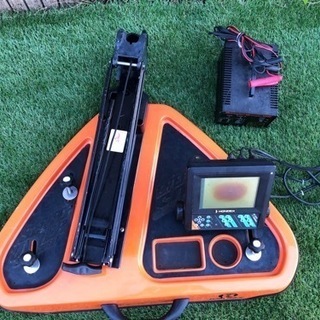 引き取り限定 モーターガイド54ポンド デッキ エレキセット 魚群探知機  