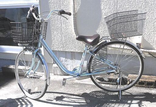 美品　自転車　ブルー色