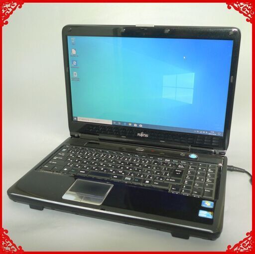 即使用可 ブラック ノートパソコン 中古良品 15型ワイド 富士通 AH550/5A Core i5 4GB 500GB DVDマルチ 無線 Wi-Fi Windows10 Office