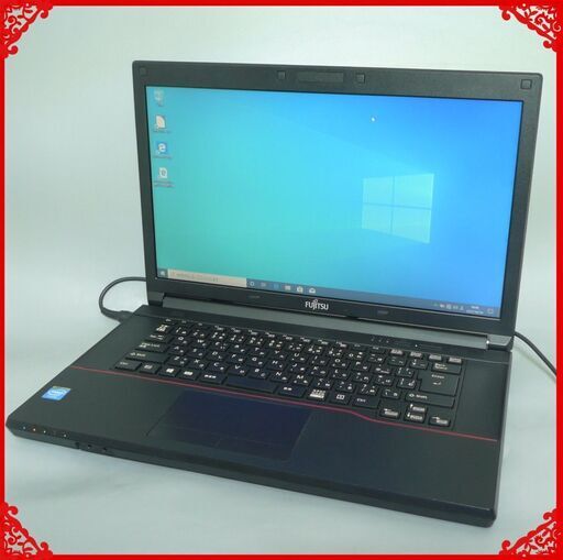 即使用可能 中古良品 ノートパソコン 15.6型 ワイド液晶 FUJITSU 富士通 A553/H セレロン Celeron 4GB Windows10 Office 初心者向け
