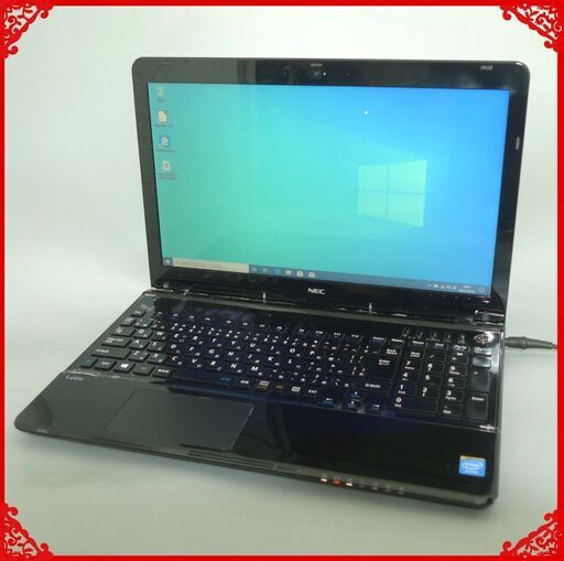 即使用可 ブラック 中古良品 ノートパソコン 15.6型ワイド NEC PC-LS150MSB-T1 Celeron 4GB 1TB DVDRW 無線 カメラ Windows10 Office