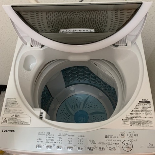 TOSHIBA 洗濯機 6kg 2019年式　美品です