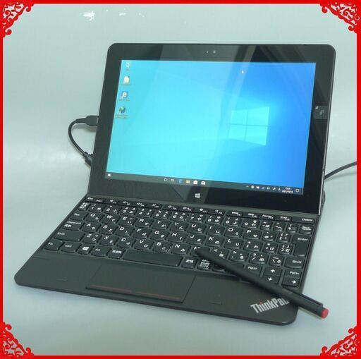 中古美品 タブレット 超高速SSD 10.1型ワイド Lenovo レノボ ThinkPad 10 Atom 4GB 無線 WiFi Bluetooth カメラ Windows10 Office