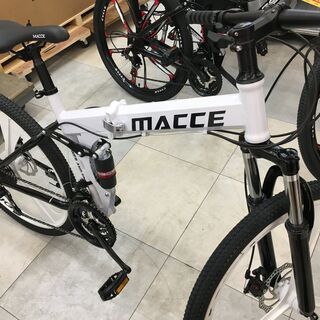 MACCE o折り畳みクロスバイク 白 27変速 中古品 店頭展示品