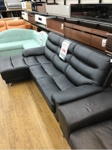 KJ-73【ご来店頂ける方限定】新入荷 アウトレット 本革 カウチ  