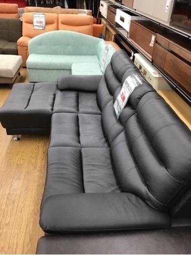 KJ-73【ご来店頂ける方限定】新入荷 アウトレット 本革 カウチ  