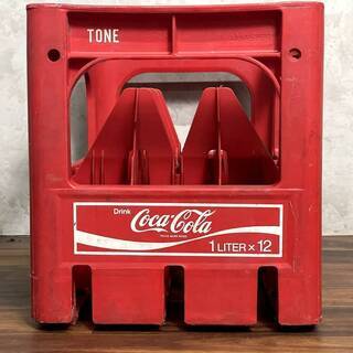 ⭕⭕⭕PN3/4　コカ・コーラ社　瓶 ケース クレート　1L×12本　リメイク　DIY　昭和　レトロ　容器　ボトル　ノスタルジー　ジュース　容器　②⭕⭕⭕ - 市川市
