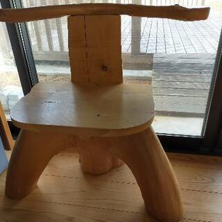 自作　★檜木製椅子★