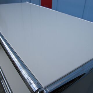 USMハラー　3段キャビネット　オープン書庫　ホワイト