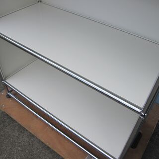 USMハラー　3段キャビネット　オープン書庫　ホワイト