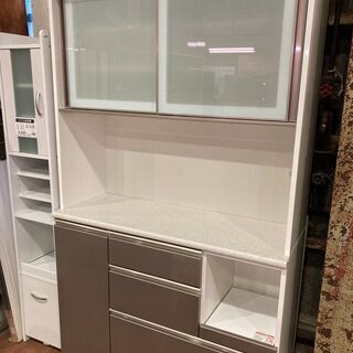 愛品館市原店】ニトリ（NITORI）スライド扉キッチンボードアルミナ2 